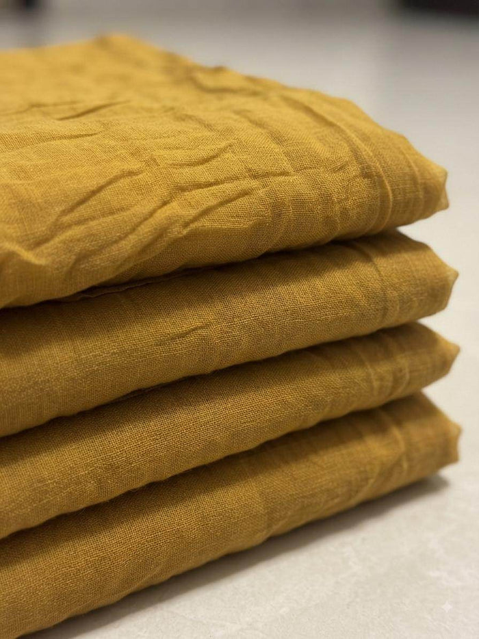 Mustard Yellow Ultra-Light Mul Cotton Fabric