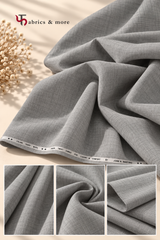 Imported Korean Terry Wool by Johan & Martin – Wrinkle-Free Premium GREY SAGE Suiting Fabric