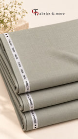 Imported Korean Terry Wool by Johan & Martin – Wrinkle-Free Premium SAGE GREY Suiting Fabric