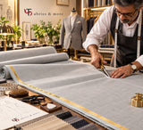 100% Pure Linen Fabric – Premium Cool Grey Linen for Elegant Creations for Blazers, Jackets and Pants (25 Lea) (0% Cotton)