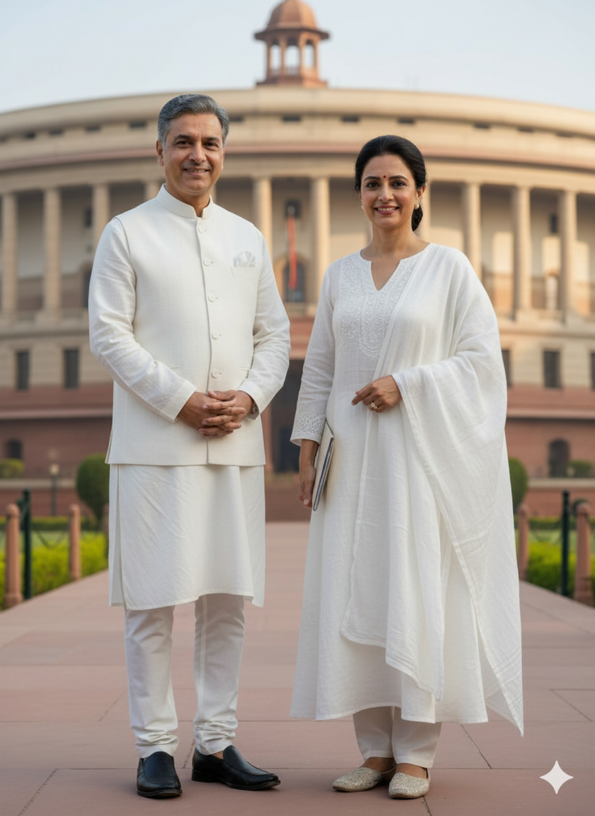 White Premium 60lea Italian Cotton Linen Fabric