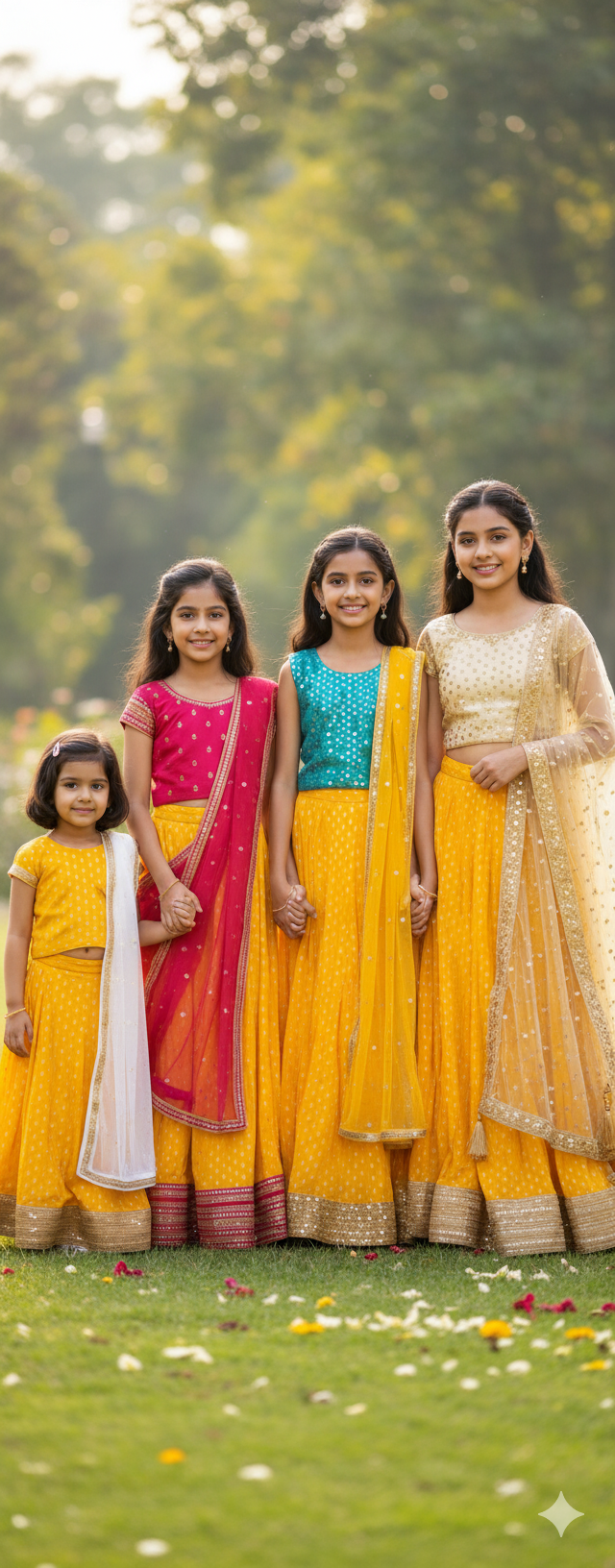 Yellow Self Weaved Bengal Butti Cotton Fabric