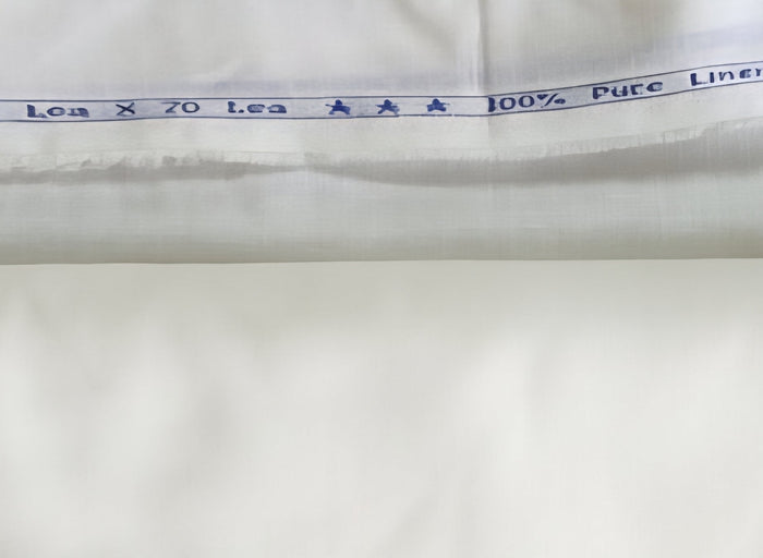 Cream 100% Pure Cotton Linen Fabric (70 lea)