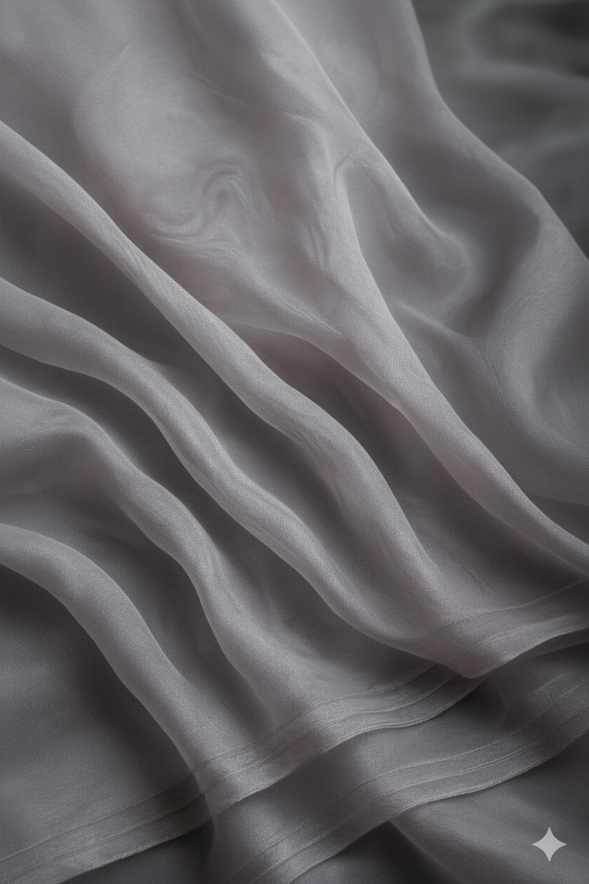 Grey Organza Fabric