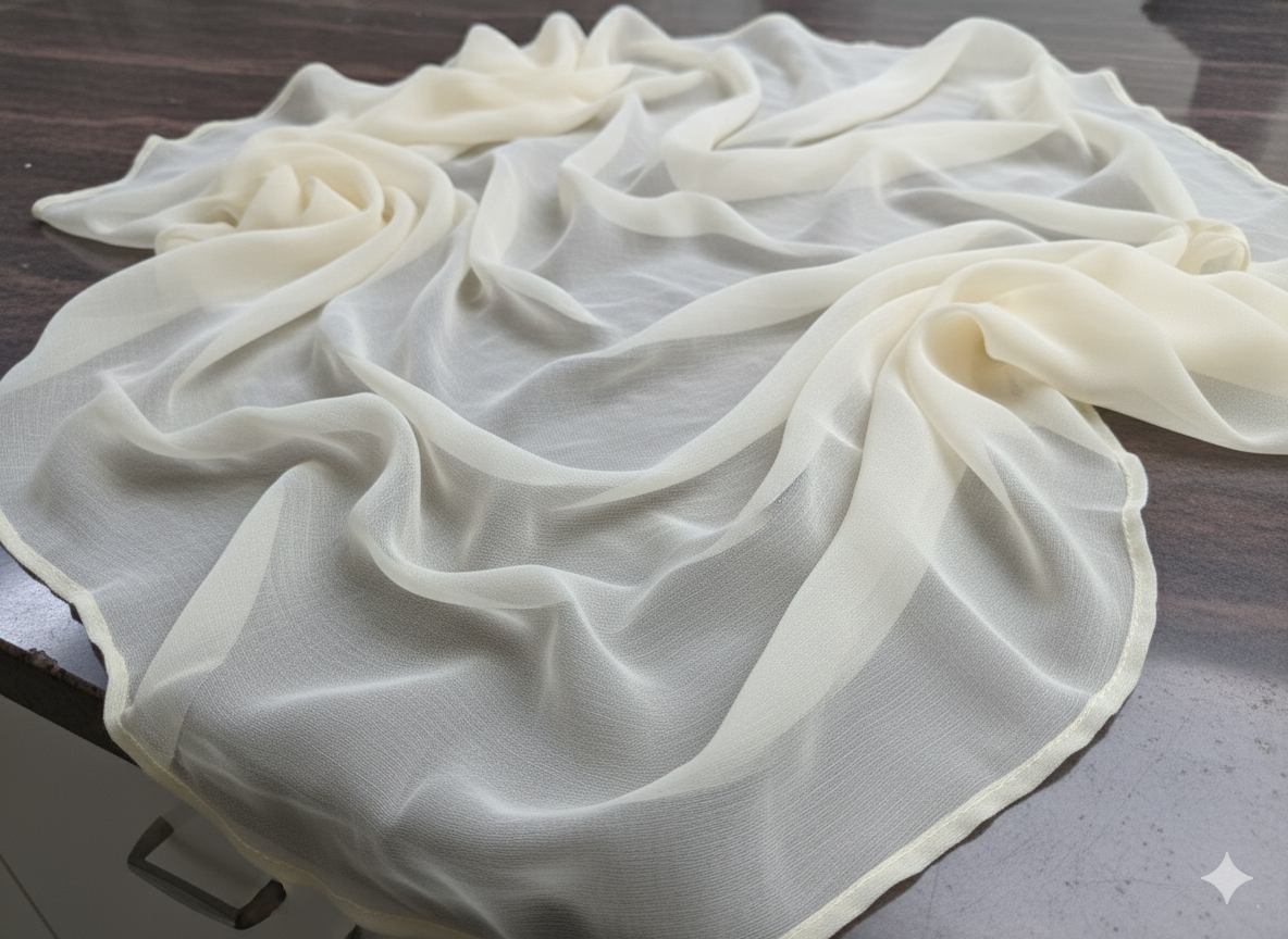 Cream Organza Fabric