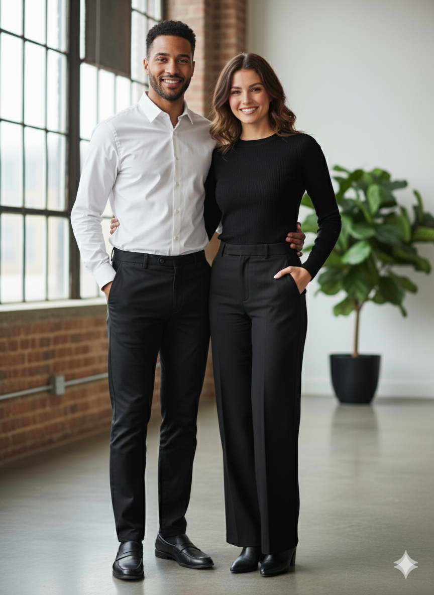 Black 2/18 Metti Fine Quality Suiting Cotton Fabric