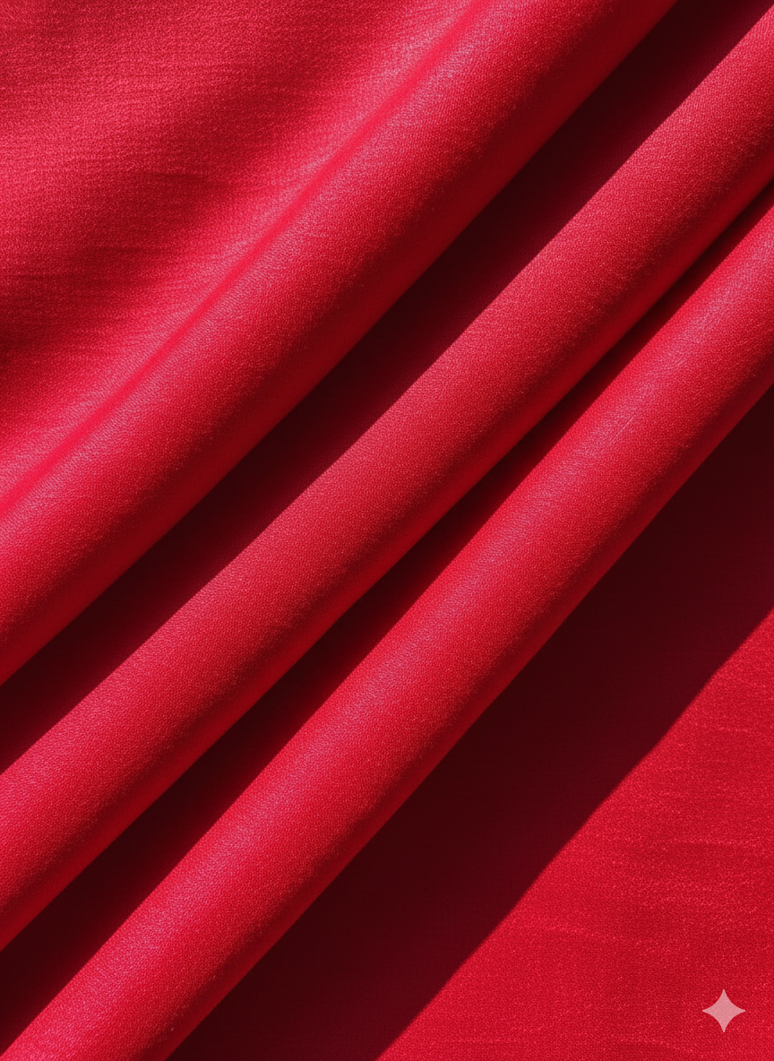 Red Vichitra silk