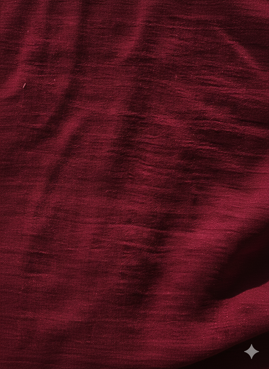 Maroon Vichitra Silk Fabric