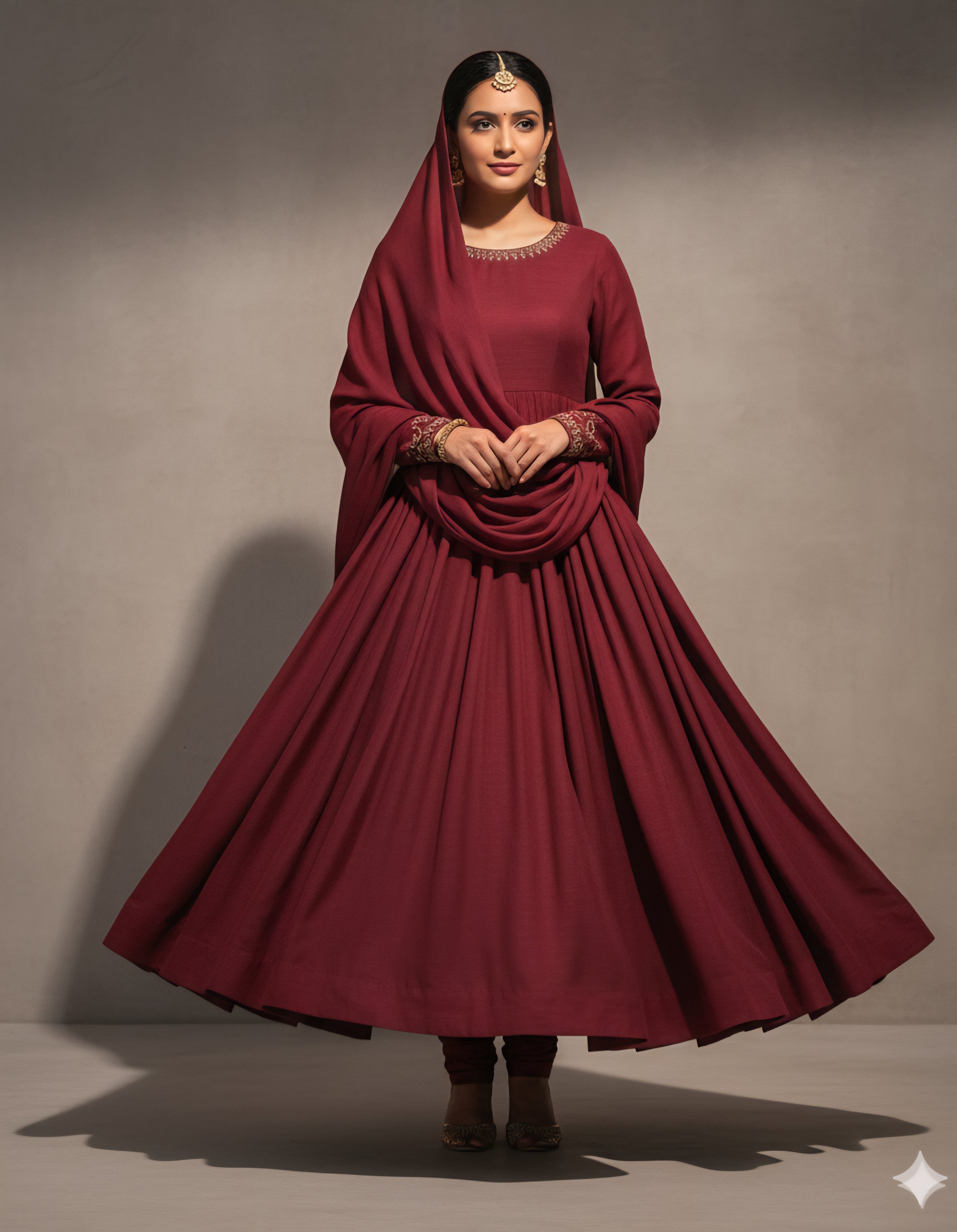 Maroon Vichitra Silk Fabric