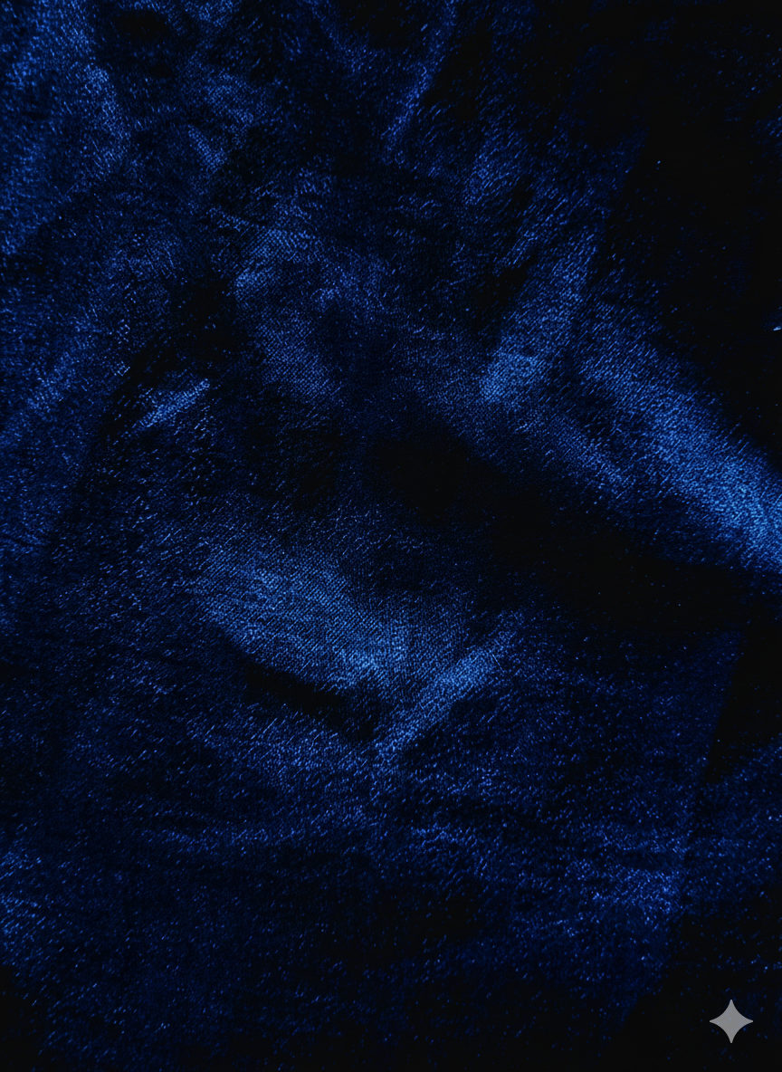 Blue Vichitra Silk Fabric