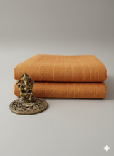 Orange Yellow Premium Italian Cotton Linen Fabric (60 lea)