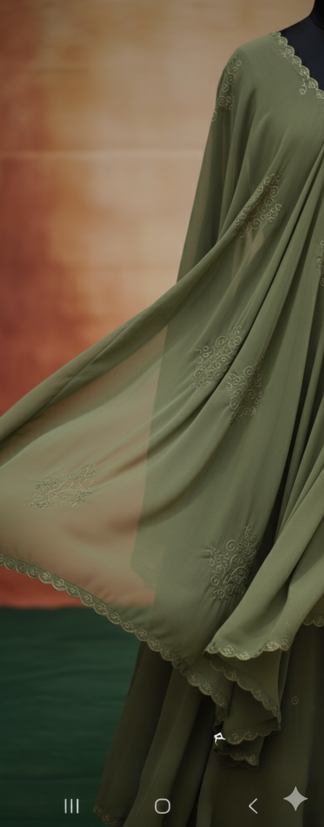 Mehendi Green Fine Quality Blooming Georgette Fabric