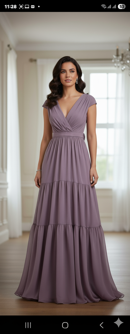 Mauve Georgette fabric