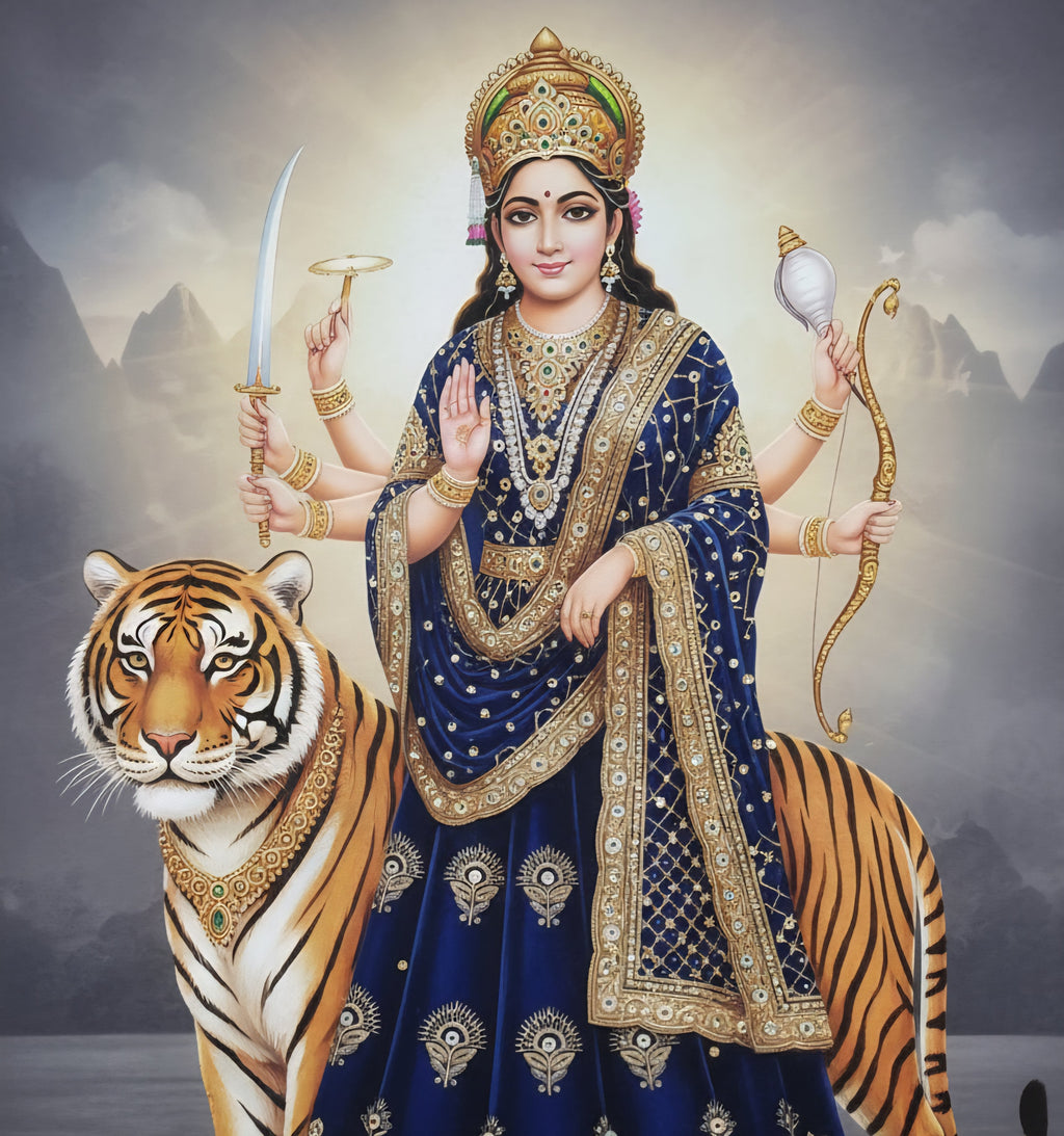 Navy Blue with Golden Sequence Zari & Multicoloured Mirror Work Embroidery Soft Velvet