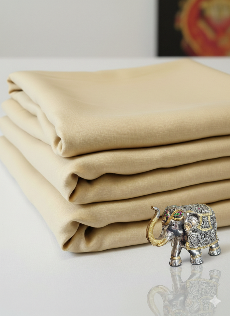 Butter cream Yellow Pure Italian cotton Linen (70lea)