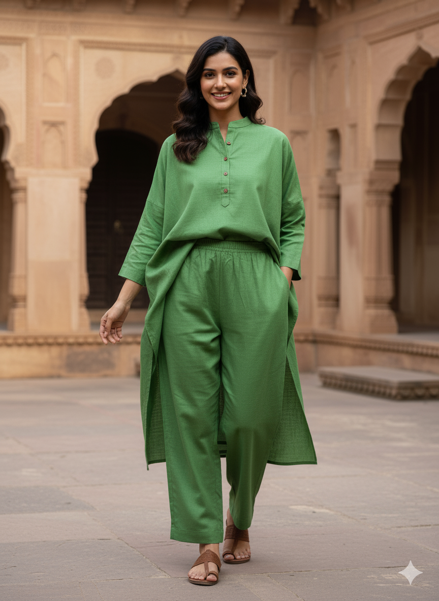 Apple green Linen