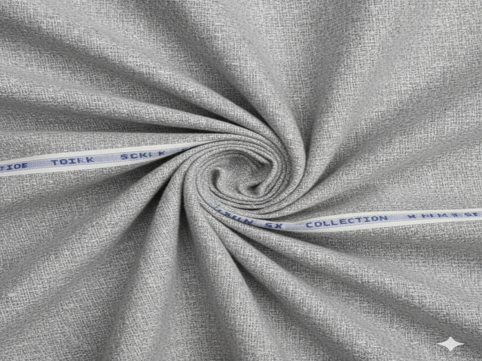 Light Grey Turkish Silk Pure Cotton Linen Fabric (60 lea)