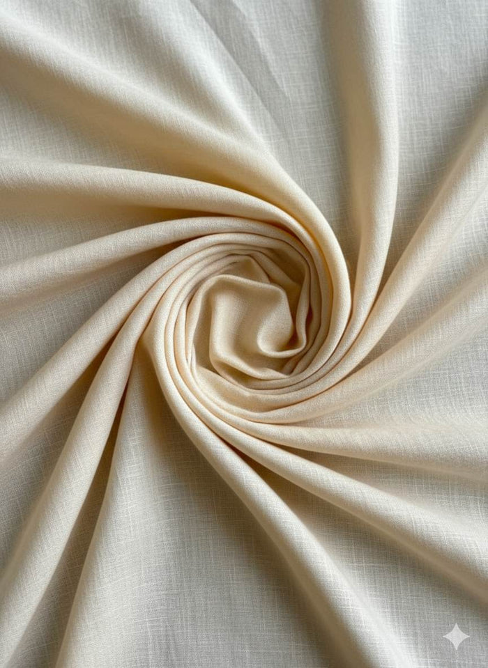 Butter Peach 100% Pure Cotton Linen Fabric (70 lea)