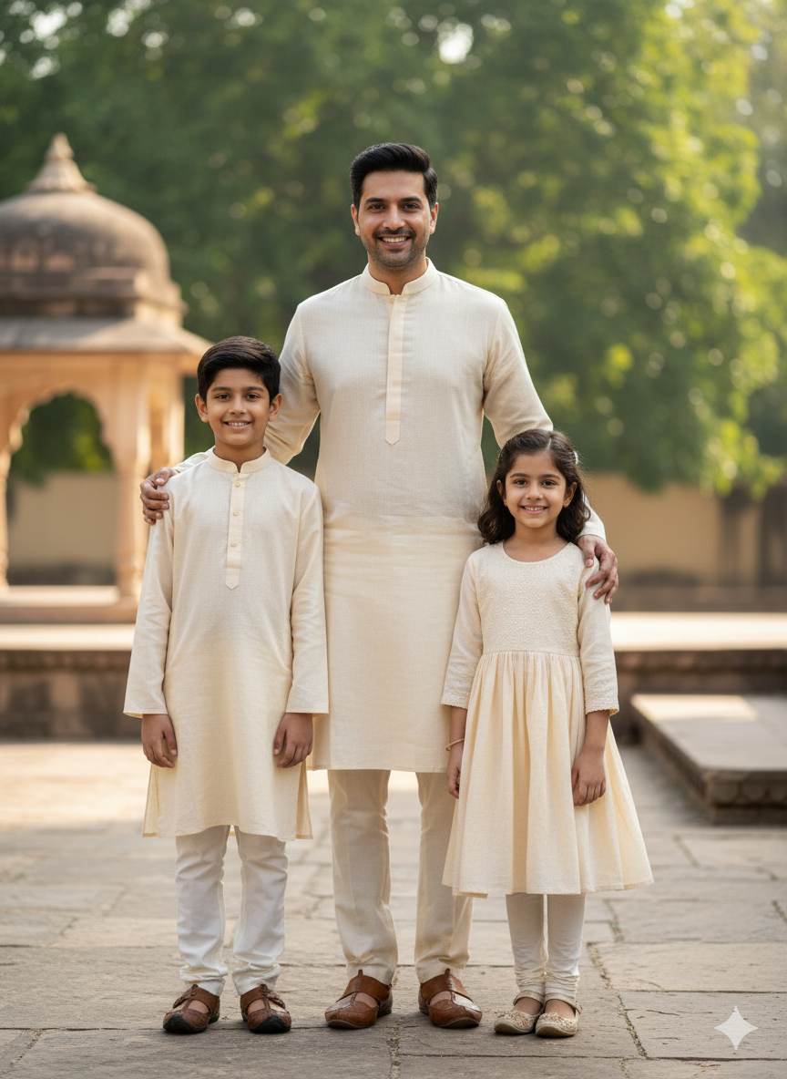 Butter Peach Pure Cotton Linen Fabric (70 lea)