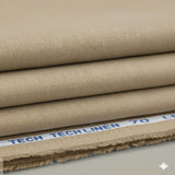 Light Tan 100% Pure Cotton Linen Fabric (70 lea)