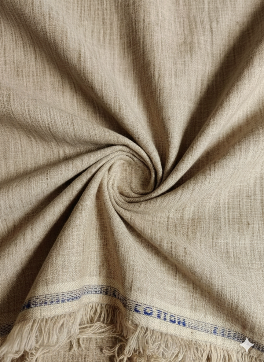 Beige 100% Pure Rich cotton Shirting Fabric