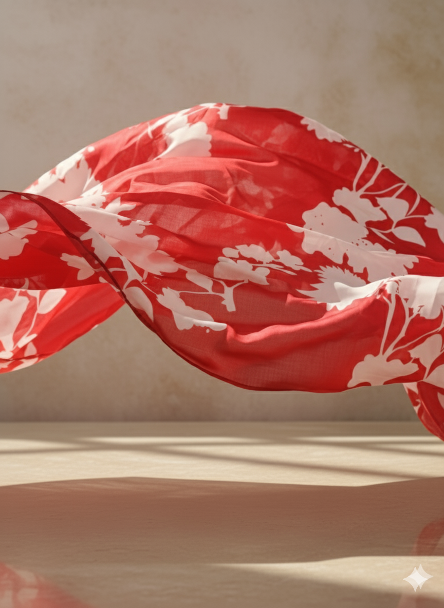 Big Width Digital Printed Natural Crepe Fabric