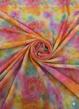 Multicoloured Digital Printed Zimi chu Fabric