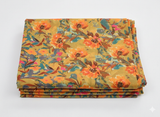 Mustard Floral Digital Print Georgette Fabric