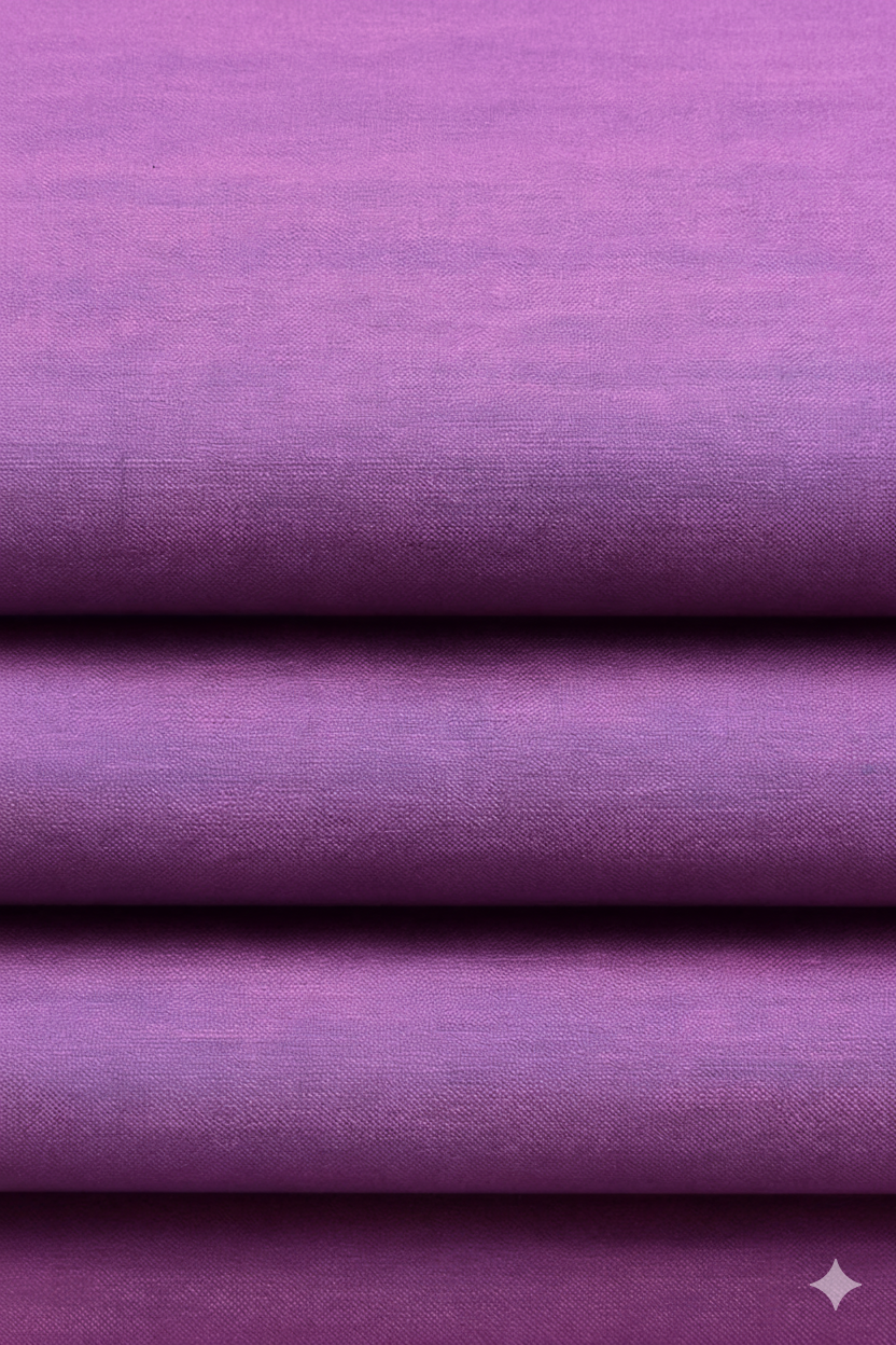 Megenta Blue two tone  Premium Linen Fabric