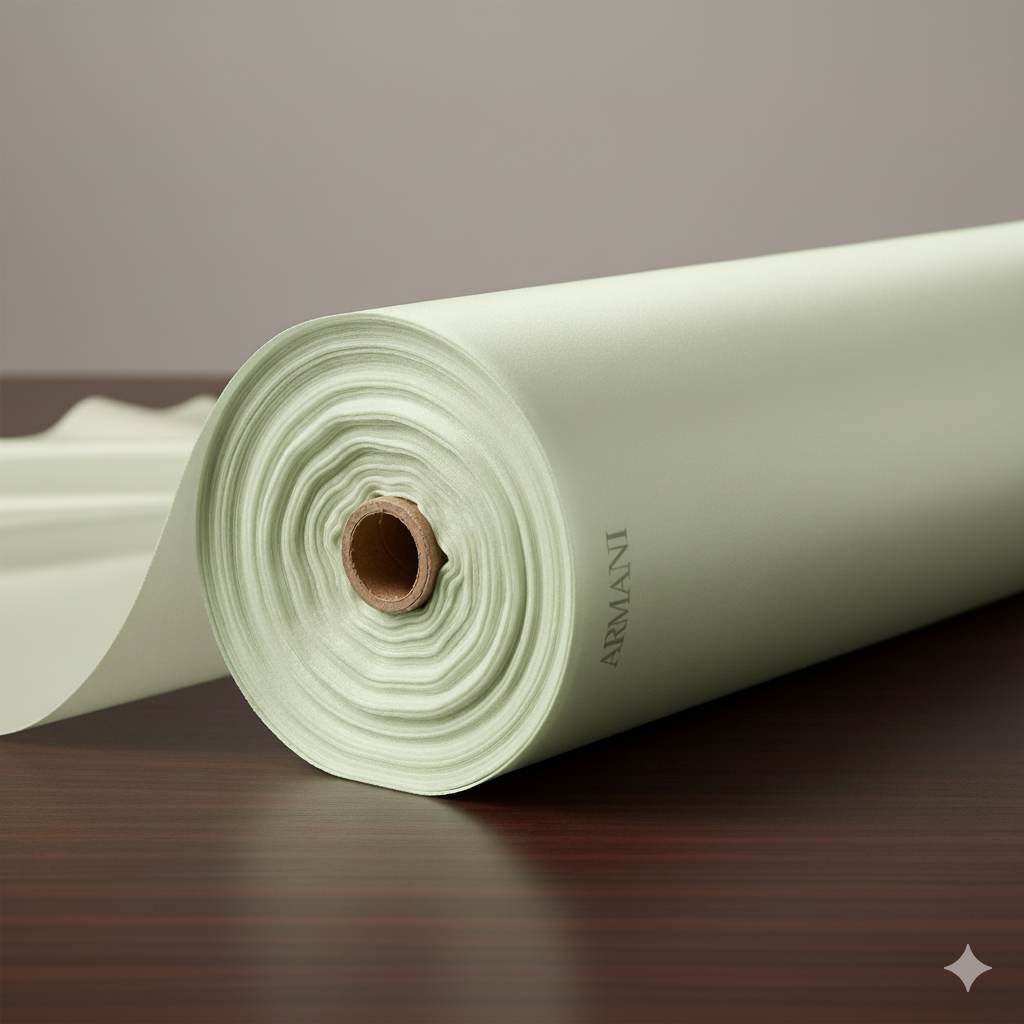 Imported Pista Green Armani Satin Fabric (Big width)