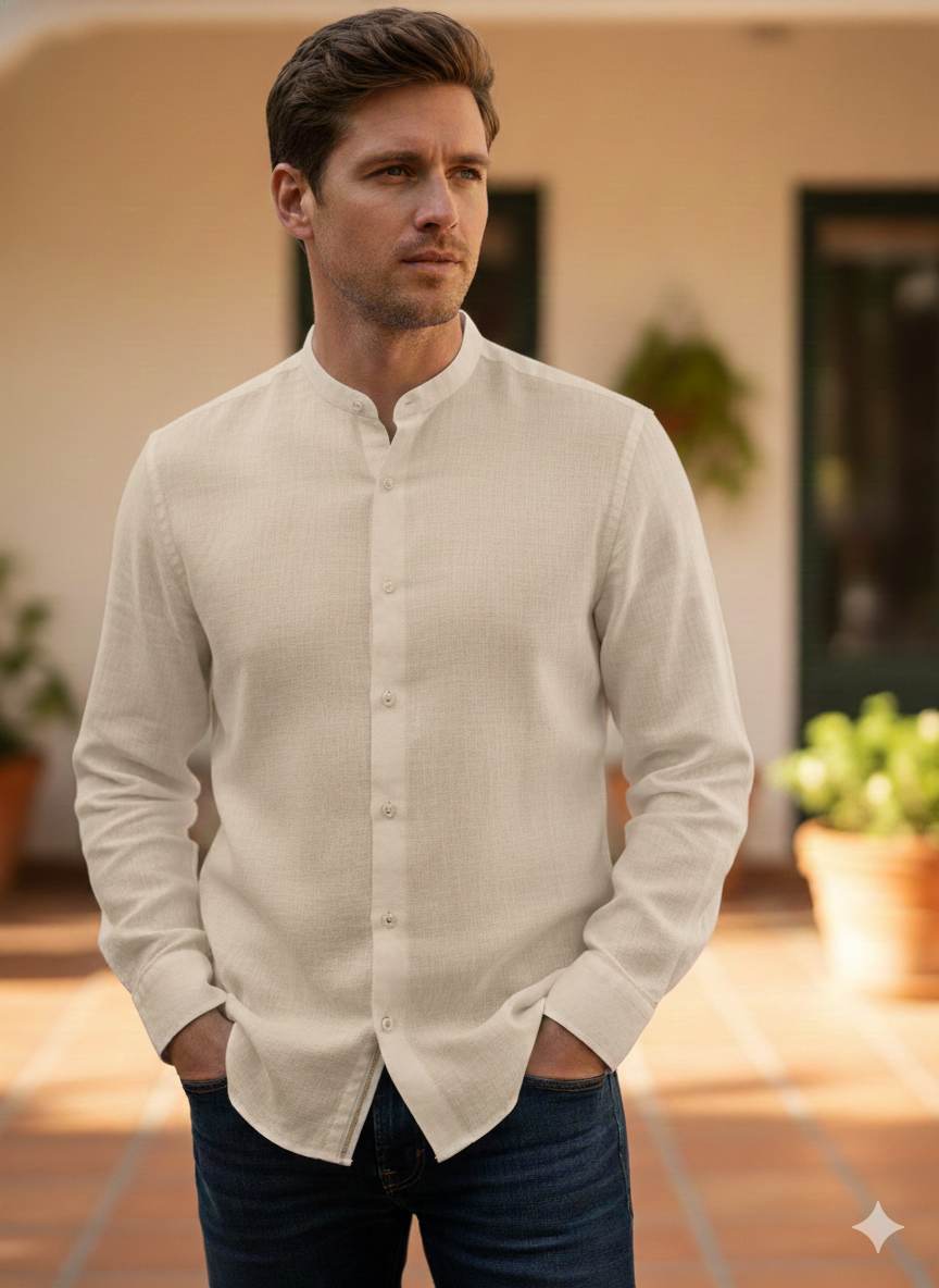 Beige 100% Pure Natural Linen Fabric (0% cotton)