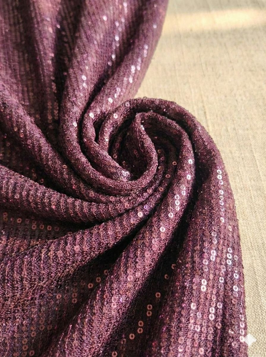 Wine Net Fabric with Tone-to-Tone Sequence Work