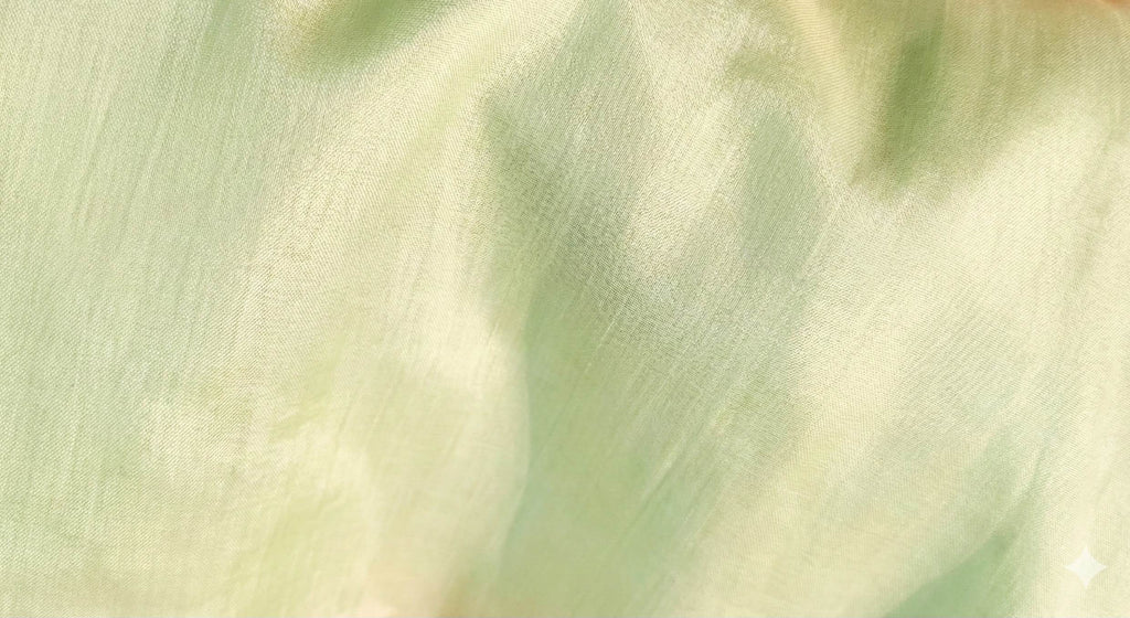 Pista Green Plain Chanderi Silk fabric