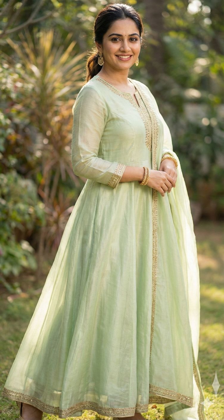 Pista Green Plain Chanderi Silk fabric