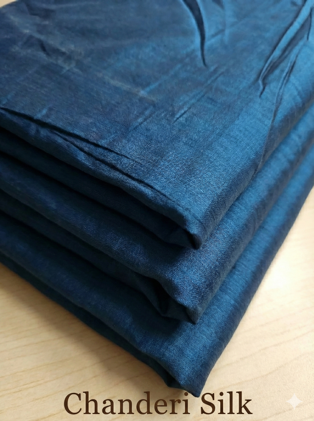 Deep blue Chanderi Silk