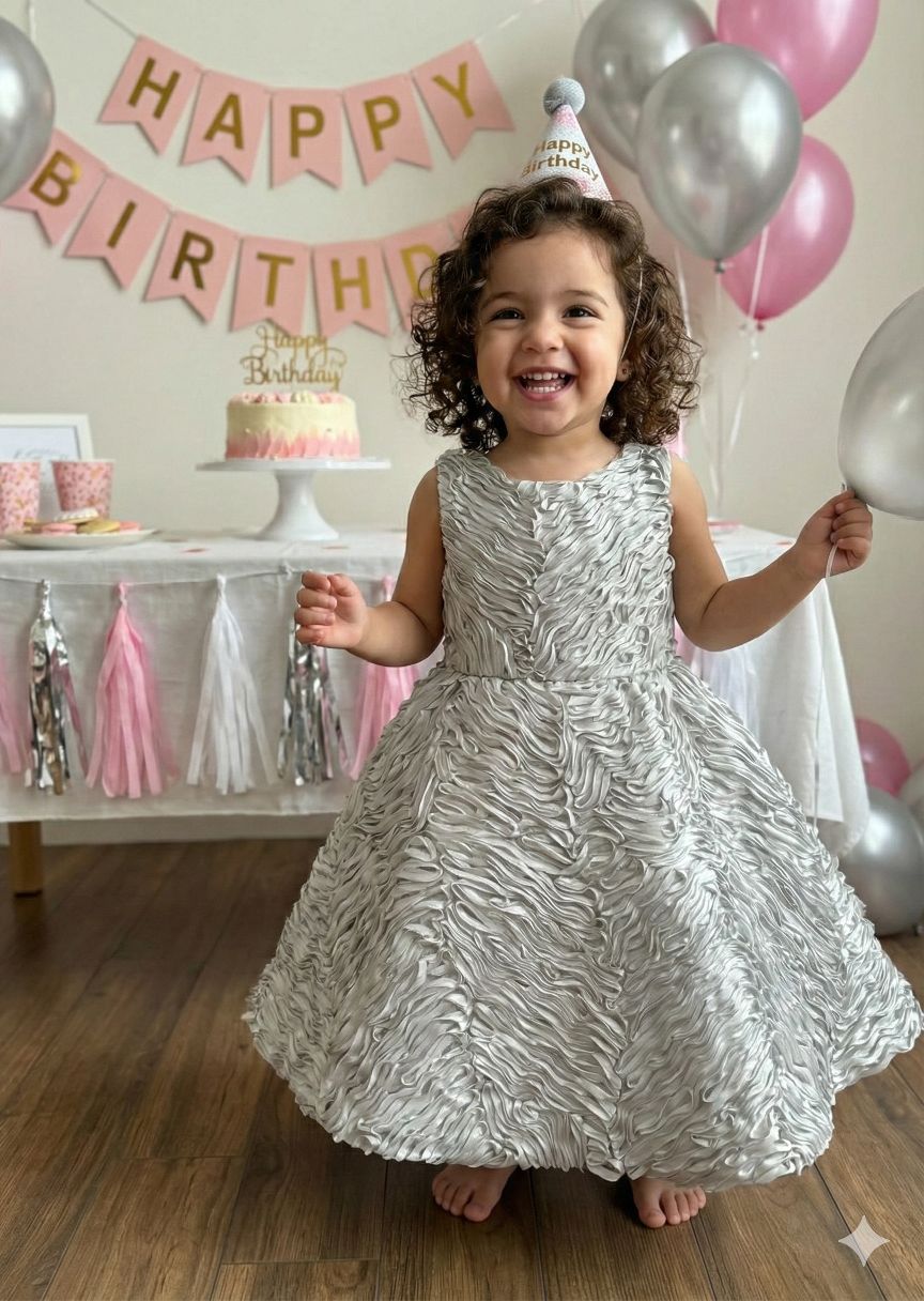 Light pista green Ribbon work Imported Net