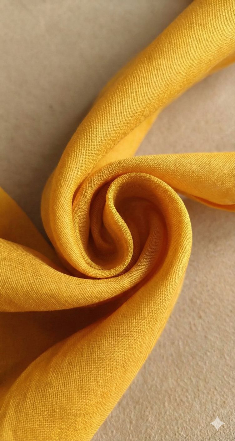 Yellow Chanderi fabric