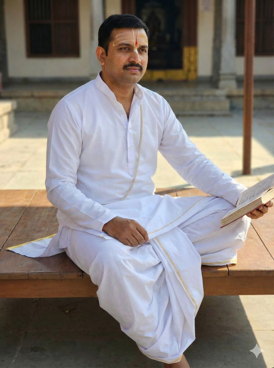 White 100% Pure Giza cotton Fabric for Kurtas, Dhoti & Pyjamas