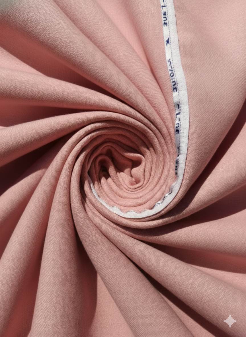 Peach-ish Pink 70 Lea 100% Pure Cotton Linen Fabric