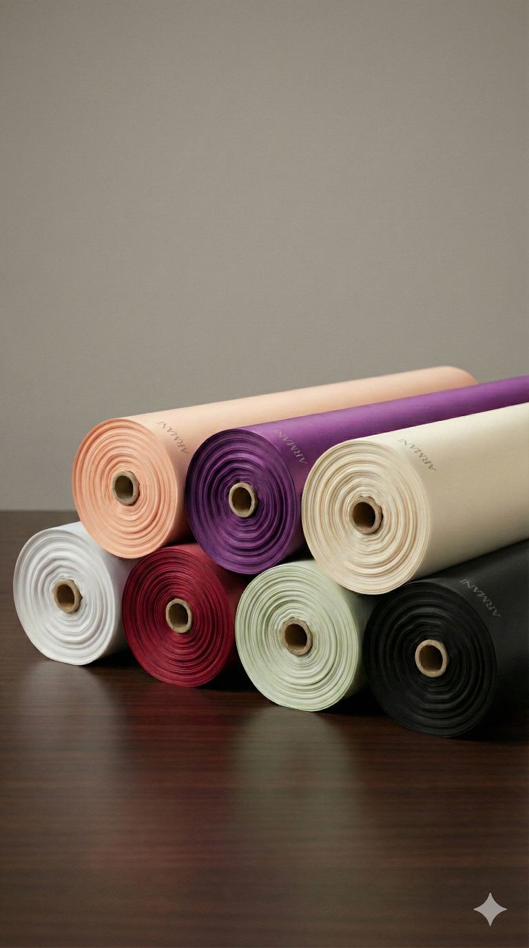 Imported Pista Green Armani Satin Fabric (Big width)