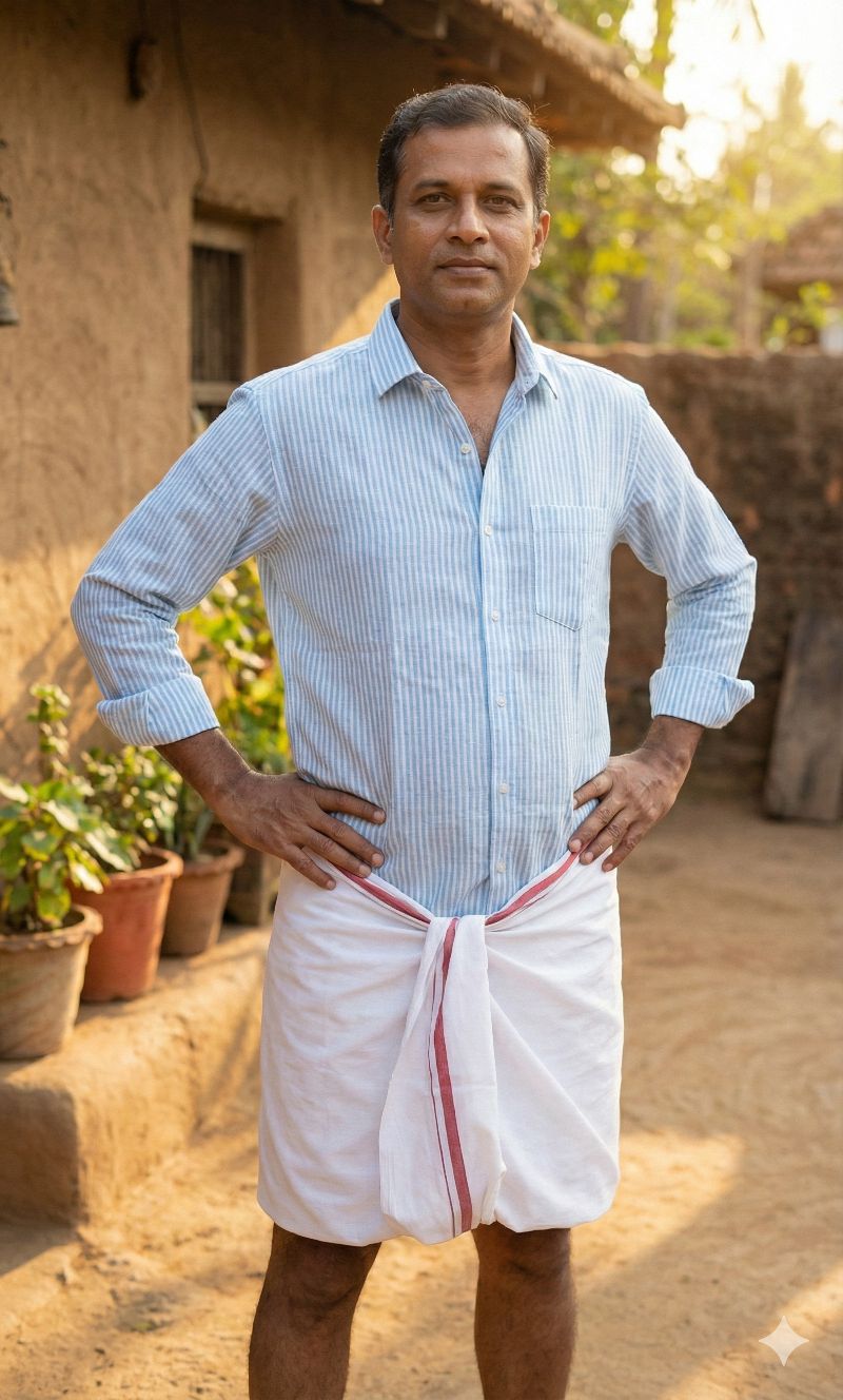 Light Blue Premium Cotton Linen Fabric with white horizontal lines (60 lea)