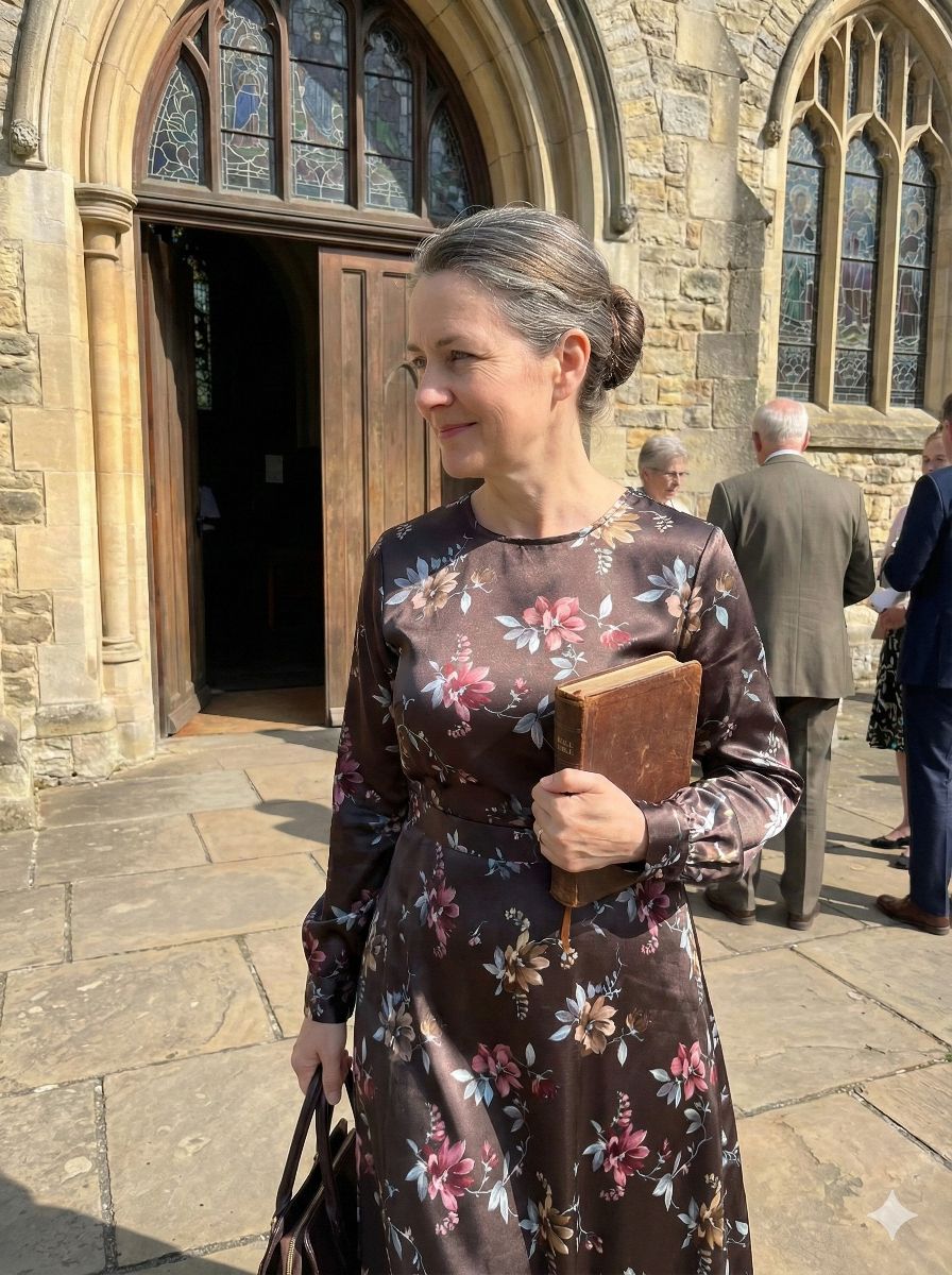 Brown Glossy Digital print Pure cotton Fabric