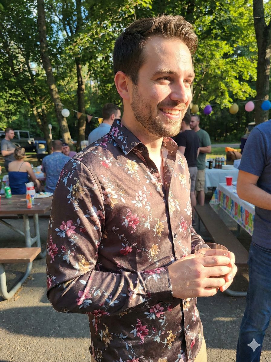 Brown Glossy Digital print Pure cotton Fabric