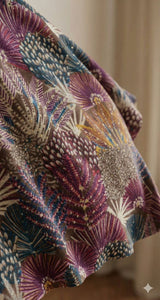 Multicoloured Muslin silk Floral print Big Width Fabric