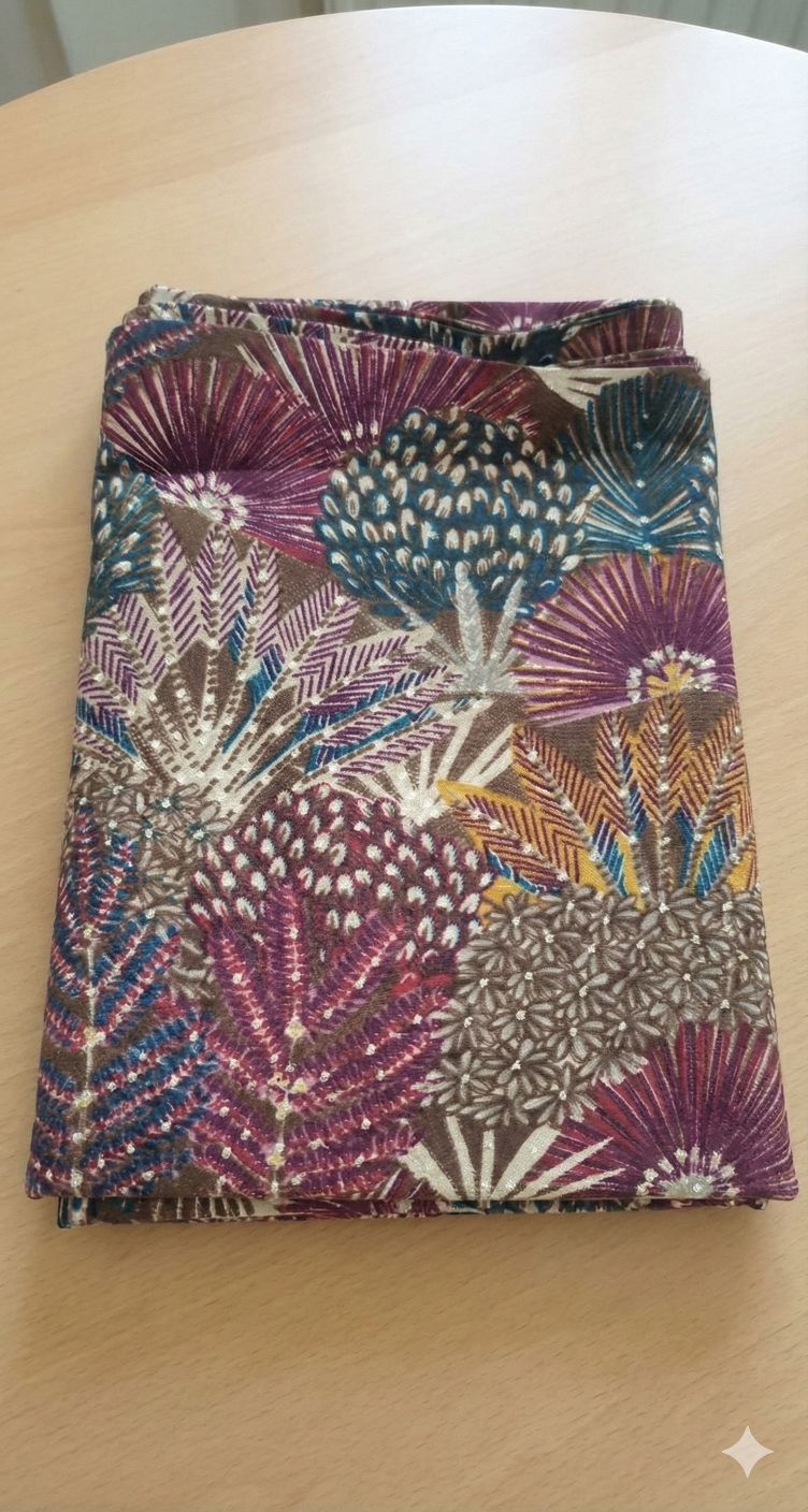 Multicoloured Muslin silk Floral print Big Width Fabric