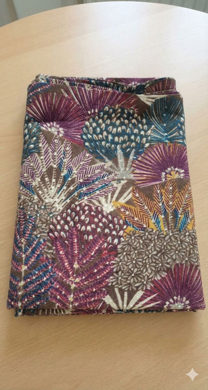 Multicoloured Muslin silk Floral print Big Width Fabric