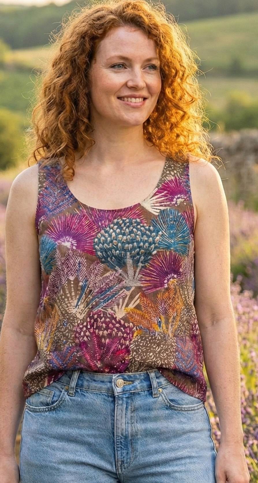 Multicoloured Muslin silk Floral print Big Width Fabric