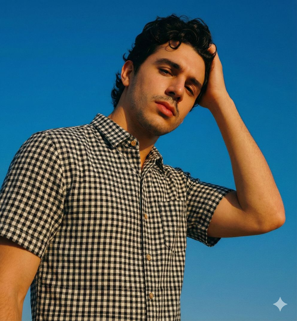 Black & White Checks Pure cotton Linen fabric (60 lea)