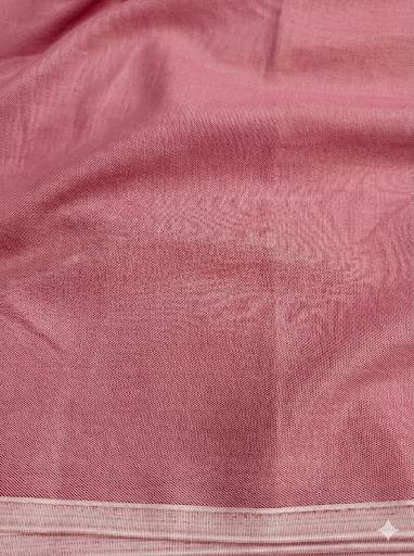 Red & White Plain Self Weaved Cotton Fabric