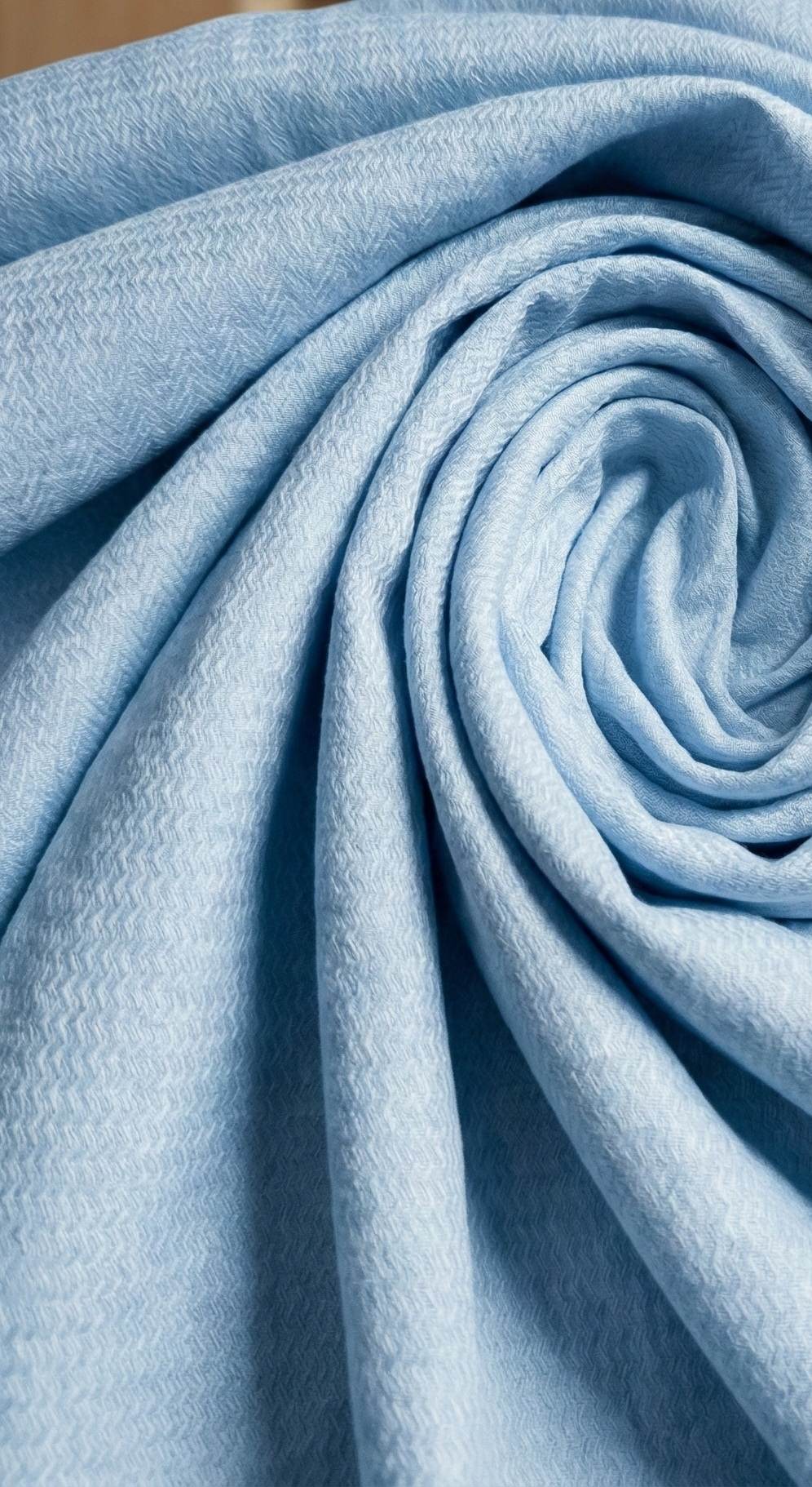 Pastel sky Blue Premium Self weaved Shirting Fabric